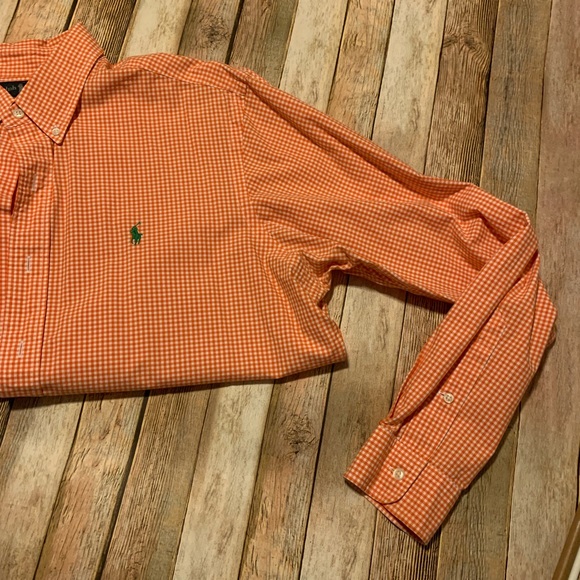 Polo Ralph Lauren Other - Polo Ralph Lauren orange plaid large button down